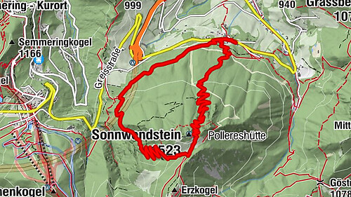 Sonnwendstein Quicky:  Gebirgsjägersteig bis Sonnwendstein und Almsteig runter